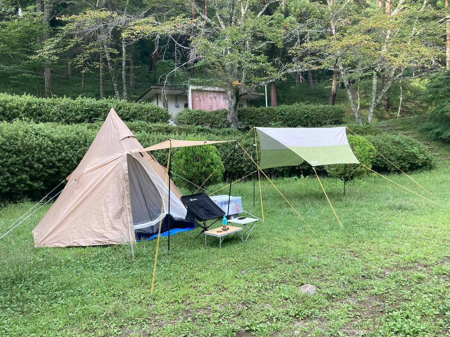 町民広場キャンプ場でキャンプ